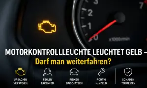 Gelbe Motorkontrollleuchte leuchtet: Ursachen verstehen, Fehler erkennen, Risiken einschätzen, richtig handeln und Schäden vermeiden.