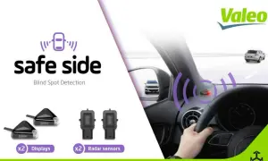 Valeo Safe Side: Nachrüst-Kit für den toten Winkel. Enthält 2 Displays und 2 Radarsensoren für mehr Sicherheit.