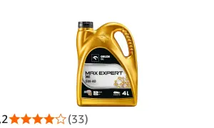Goldene 4L-Kanister mit Orlen Oil Max Expert C3 5W-40 Motoröl. Die ACEA C3 Bedeutung steht für moderne Motorentechnologie.