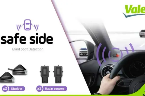 Valeo Safe Side: Nachrüst-Kit für den toten Winkel. Enthält 2 Displays und 2 Radarsensoren für mehr Sicherheit.