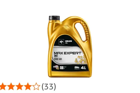 Goldene 4L-Kanister mit Orlen Oil Max Expert C3 5W-40 Motoröl. Die ACEA C3 Bedeutung steht für moderne Motorentechnologie.