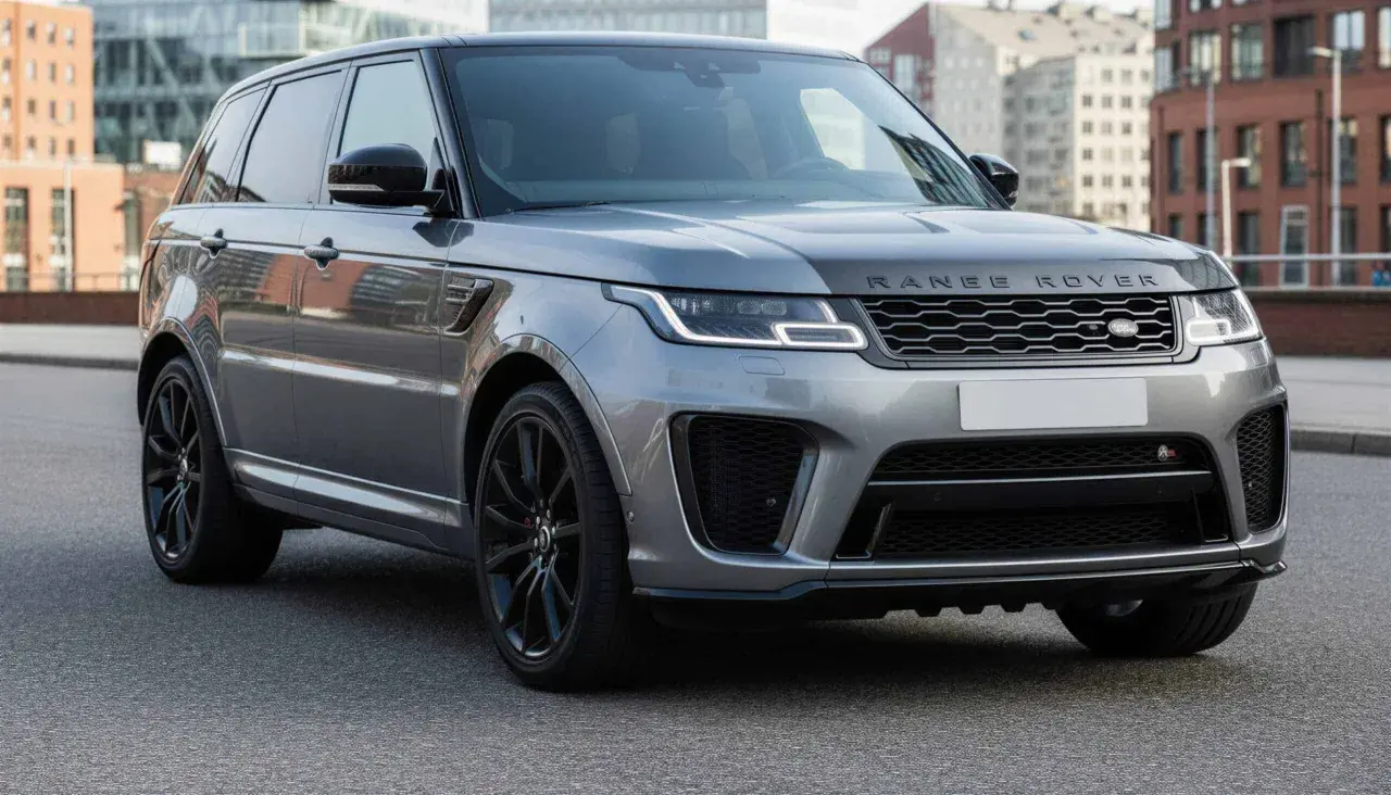 Grauer Range Rover Sport, bereit für Ihr nächstes Abenteuer. Erleben Sie Luxus und Leistung – jetzt Range Rover Sport mieten!