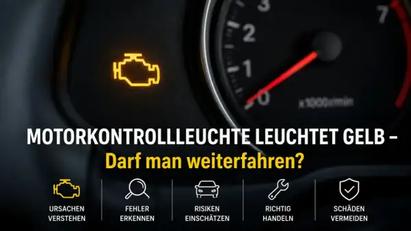 Gelbe Motorkontrollleuchte leuchtet: Ursachen verstehen, Fehler erkennen, Risiken einschätzen, richtig handeln und Schäden vermeiden.